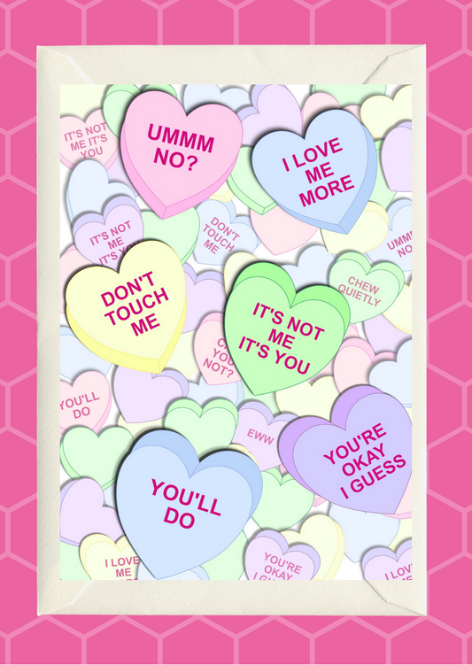 Candy Heart Greeting card
